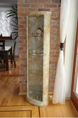 XXL Medusa Antique Style Display Cabinet Bar Floor Vase Cabinet Display Column 181cm New