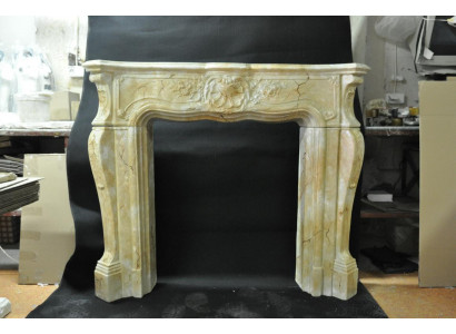 Fireplace stove cladding surround marble style decoration baroque classic fireplaces