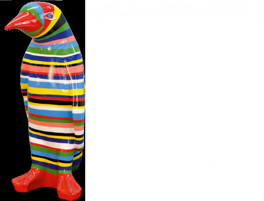 XXL Designer Figure Handcrafted Painted Figures Sculpture Sculptures Statue Penguin