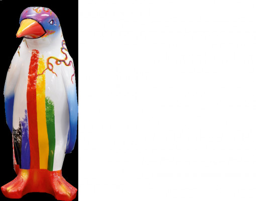 Design luxury figure sculpture handmade penguin animal sculptures XXL 67cm figures