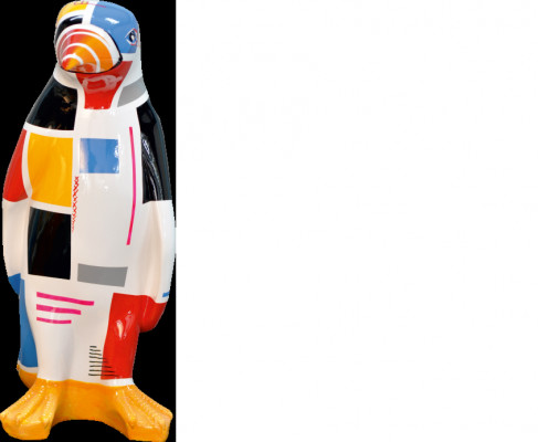 XXL designer figure handcrafted painted figures sculpture statue sculptures penguin