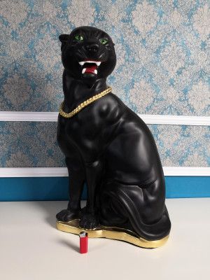 Design Puma Figurine Statue Sculpture Figures Sculptures Decoration Statues Decor New