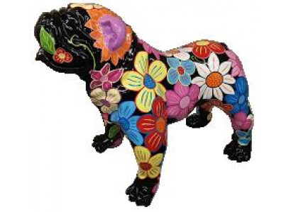Abstract Dog Decoration Colorful Figure Sculpture Statues Flower Statue Figures