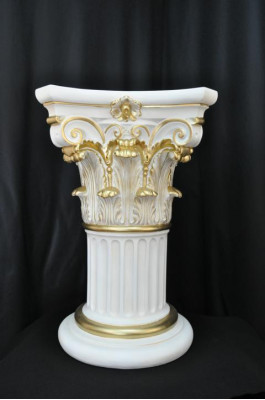 Medusa Column Roman Columns Marble Sculpture Figure Deco Decoration Stand 1021