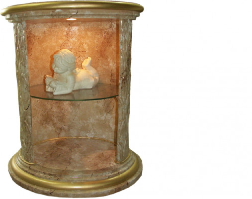 Showcase Design Column Cabinet Display Shelf Storage Illuminated Column Figure