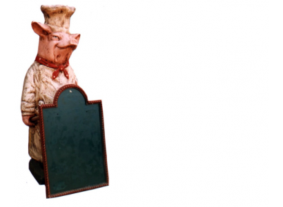 Restaurant Stand Panel Steak Figure Statue Sculpture Figures Sculptures Gastro