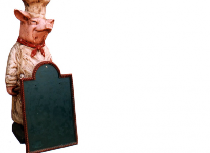 Restaurant Stand Panel Steak Figure Statue Sculpture Figures Sculptures Gastro