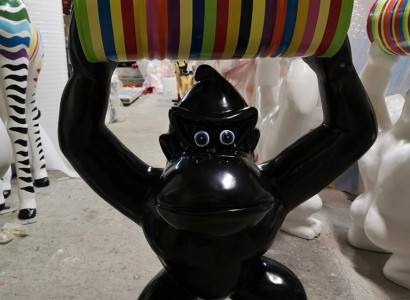 Gorilla Abstract Figure Modern Statues Sculptures Decorative Garden Figures Statue