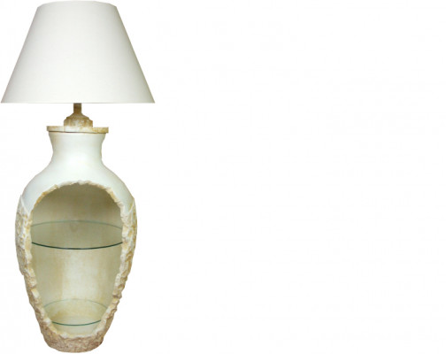 Design Floor Lamp Vase XXL 138cm Stand Lamp Shelf Lighted Showcase