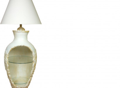 Design Floor Lamp Vase XXL 138cm Stand Lamp Shelf Lighted Showcase