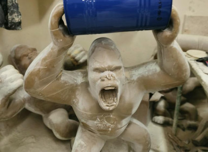 Designer Figure Statue Modern Figures Statues Decoration Deco Gorilla Garden New