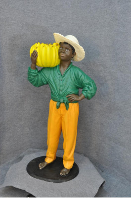 Cuban Farmer Sculpture Figure Sculptures Black Decoration Statue Figures