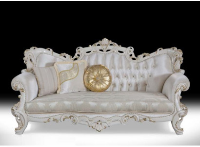 Design Upholstered Seat Couch 3-Seater Sofa Chesterfield Sofas Textile Fabric