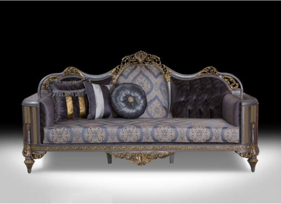 Sofa Chesterfield Set Lilac Coffee Table Designer Group 3-piece Living Room