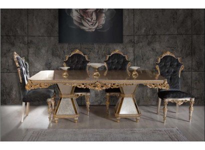 French dining suite sofa 4x chairs dining room suite furniture 5-piece set