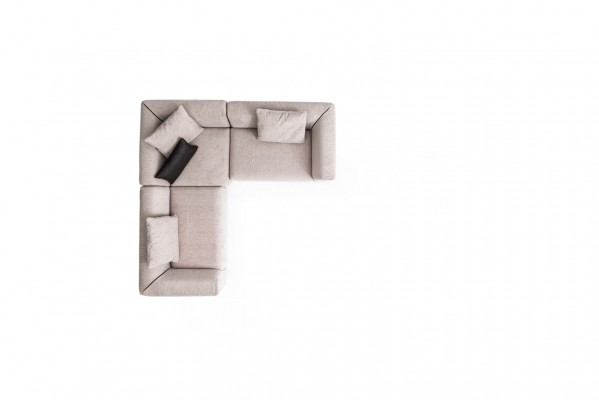Corner sofa beige L-shape living area corner couch sofa modern couch
