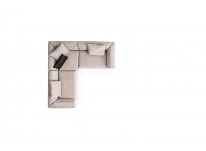 Corner sofa beige L-shape living area corner couch sofa modern couch