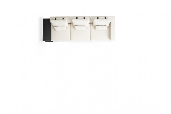 White living room sofa luxury four-seater upholstered furniture modern style furniture