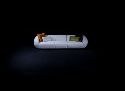 Upholstered Sofa Large Five-Seater Living Room Couch Modern Textile Furniture