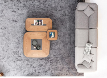 Modern gray five-seater sofa living room furniture upholstered couch style furniture