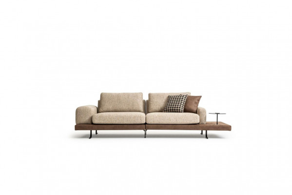 Four-seater storage surface living room upholstered sofa fabric couch modern style