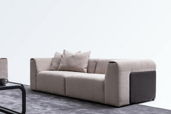 Modern sofa luxury textile living room upholstered sofa couch 3-seater design