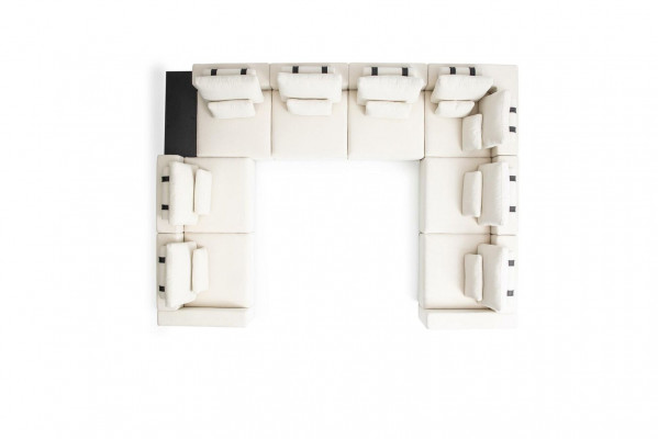 Textile U-shape sofas living room design seating landscape couches sofa