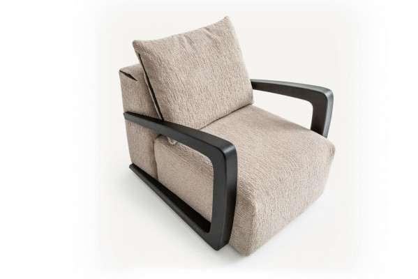 Armchair Upholstery 1 Seat Designer Textile Living Room Style Modern New