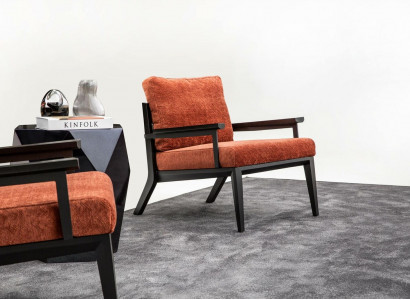 Armchair 1-seater textile living room luxury upholstered seat new modern design