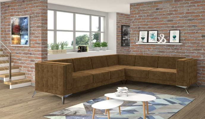 Modern corner sofa fabric sofa L-shape upholstered corner suite living landscape couch sofa