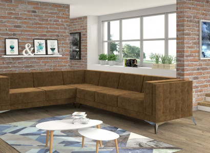 Modern corner sofa fabric sofa L-shape upholstered corner suite living landscape couch sofa