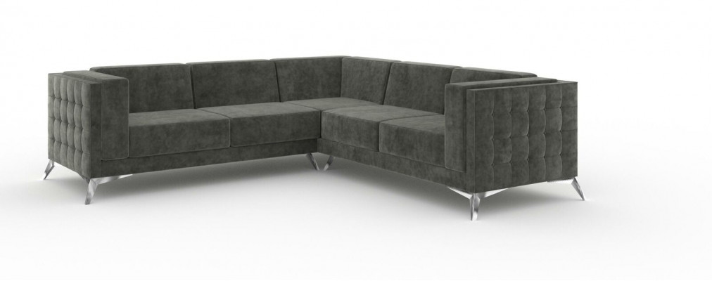 Living Landscape Corner Sofa L-Shape Sofa Couch Decor Design Couch Textile Modern