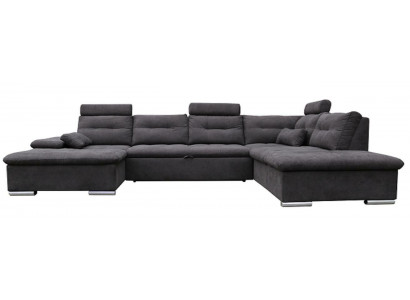 Corner sofa U shape, sofa living landscape set, fabric sofas with bed function sleep