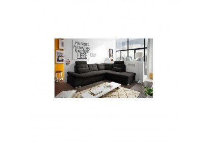 Sectional L-shape sofa couch design modern fabric upholstery with bed function