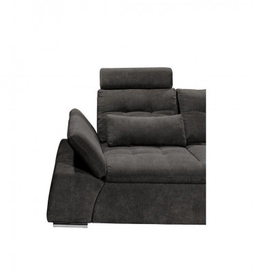 Sectional L-shape sofa couch design modern fabric upholstery with bed function