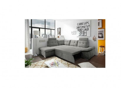 Design corner sofa L-shape sofa couch with bed function upholstered sleeper sofa textile