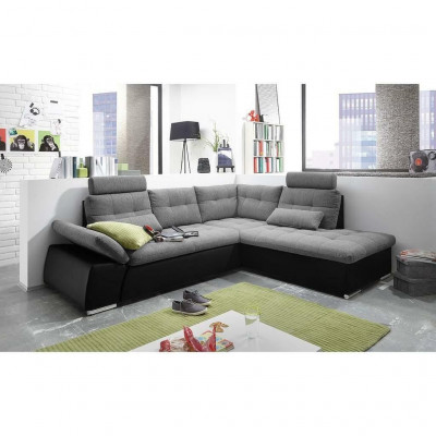 Sectional sofa L-shape sofa couch design upholstery modern leather fabric bed function