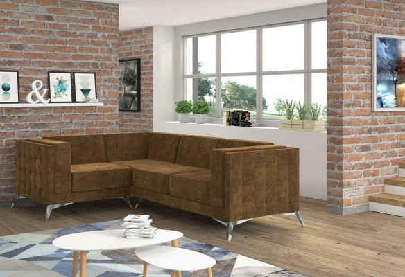 Fabric L-shape couch living area corner sofa set modern design sofa