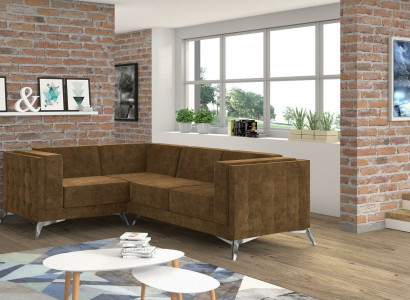 Fabric L-shape couch living area corner sofa set modern design sofa
