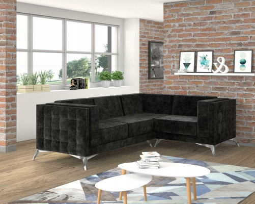 L-form couch living landscape corner sofa set modern design sofa textile fabric new