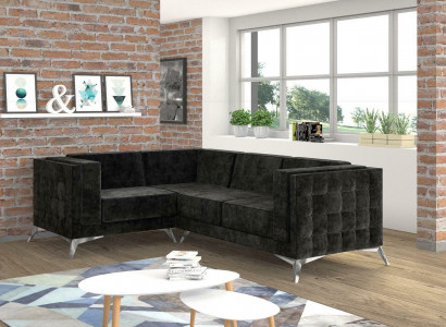 L-form couch living landscape corner sofa set modern design sofa textile fabric new