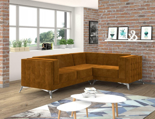 L-shaped sectional designer sofa couch upholstered seating suite fabric living landscape