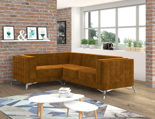 L-shaped sectional designer sofa couch upholstered seating suite fabric living landscape