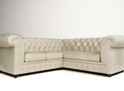 Chesterfield sectional sofa L-shape fabric design couch upholstery seat sofa textile