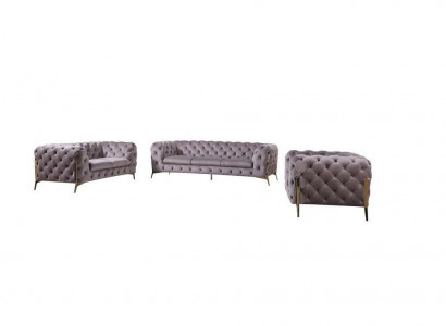 Designer Chesterfield Sofa Set Sofa Couch Upholstery Set 321 Seating Group New