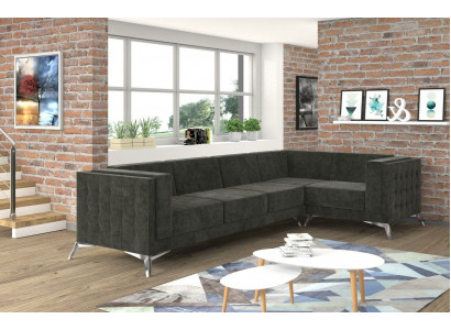 Corner sofa Chesterfield Sofa Upholstery Suite Couch Living Landscape Decor L-shape