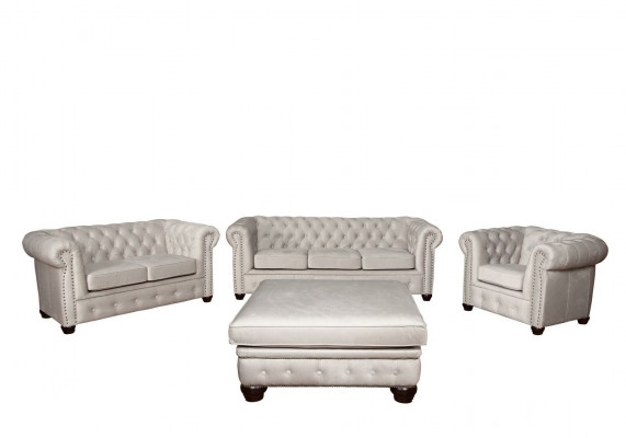 Chesterfield Sofa Suite 3+1+1 Seater Design Couch Upholstered Sofa Set