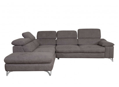 Design corner sofa L-shape bed function couch leather textile sofa multifunction