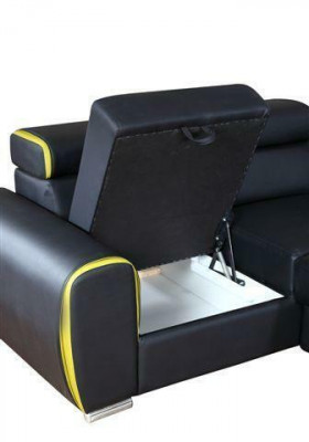 Design corner sofa L-shape with sleeping function couch leather fabric sofas couches