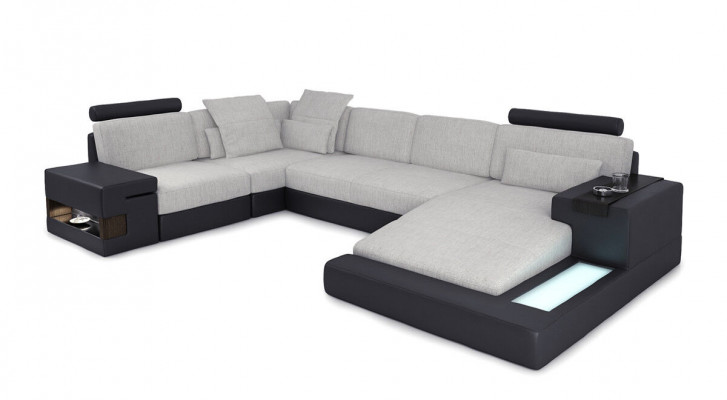 Modern corner sofa couch design sofa upholstered U-shape set corner couch leather sofa new